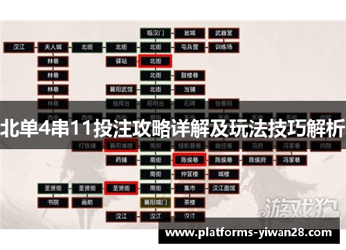 北单4串11投注攻略详解及玩法技巧解析